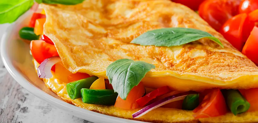 Omelette aux legumes